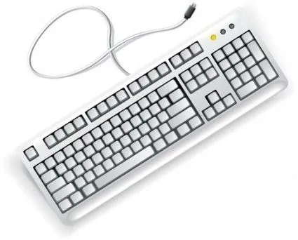 Vector De Teclado De Computadora Blanco-Vector Misc-vector Libre ...