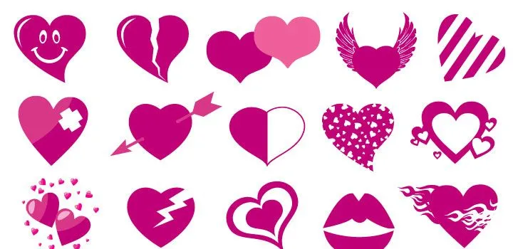 Corazones vectorizados gratis - Imagui