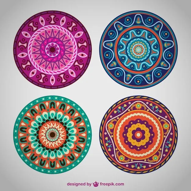 Vectores de colores estilo mandala | Descargar Vectores gratis