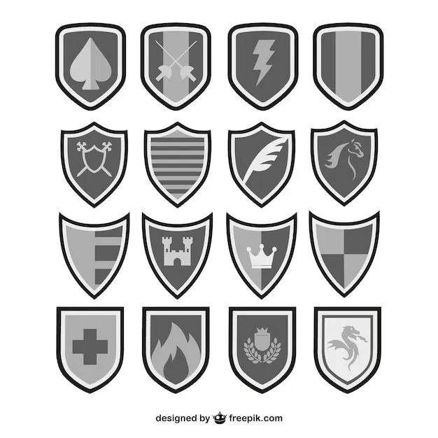 Vectores escudos en blanco y negro | Descargar Vectores gratis Vectores escudos en blanco y negro | Descargar Vectores gratis