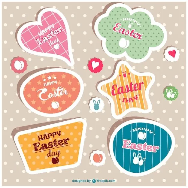 Vectores de etiquetas para Pascua | Descargar Vectores gratis