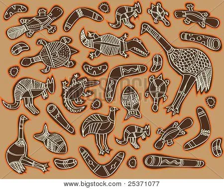 Vectores y fotos en stock de aborigen australiano estilo de ... Vectores y fotos en stock de aborigen australiano estilo de ...