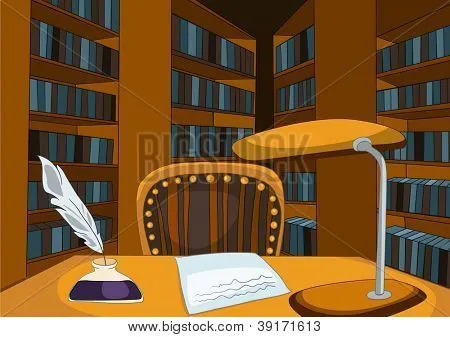 Vectores y fotos en stock de Biblioteca sala con mesa y Bookshelfs ... Vectores y fotos en stock de Biblioteca sala con mesa y Bookshelfs ...