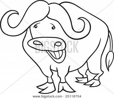 Vectores y fotos en stock de Búfalo africano para colorear libro ...