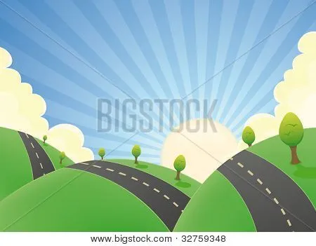 Vectores y fotos en stock de Carretera de paisaje de dibujos ... Vectores y fotos en stock de Carretera de paisaje de dibujos ...