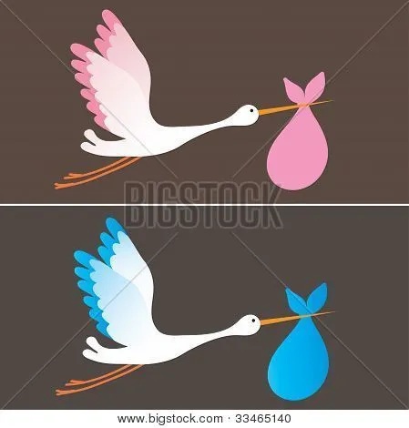 Vectores y fotos en stock de Cigüeña entregar un bebé recién ... Vectores y fotos en stock de Cigüeña entregar un bebé recién ...