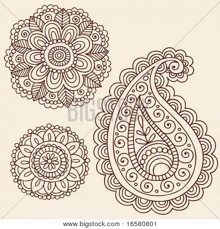 Vectores y fotos en stock de Dibujado a mano del tatuaje de Henna ...