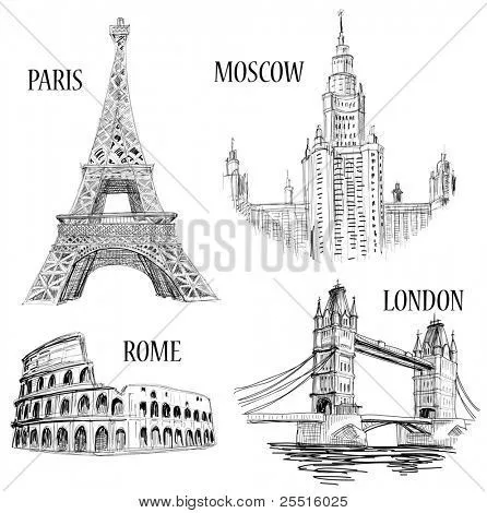 Vectores y fotos en stock de Dibujo de símbolos de ciudades ... Vectores y fotos en stock de Dibujo de símbolos de ciudades ...