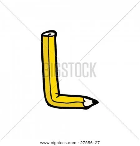 Vectores y fotos en stock de dibujos animados de letra L lápiz ...