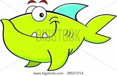 Vectores y fotos en stock de Dibujos animados de pescado sonriente ...