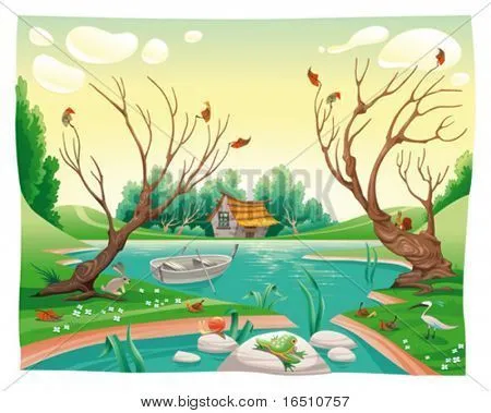 Vectores y fotos en stock de Estanque y animales. Ilustración de ... Vectores y fotos en stock de Estanque y animales. Ilustración de ...