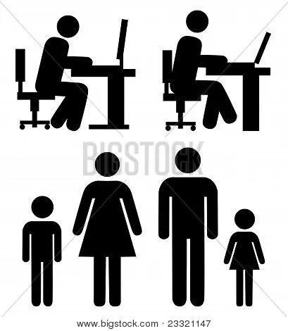 Vectores y fotos en stock de Gente en el trabajo, familia - vector ... Vectores y fotos en stock de Gente en el trabajo, familia - vector ...