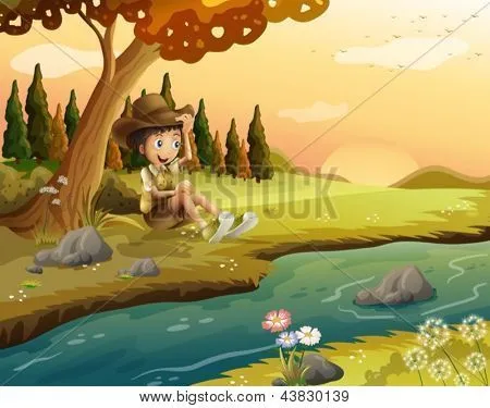 Vectores y fotos en stock de Ilustración de un niño sentado en la ... Vectores y fotos en stock de Ilustración de un niño sentado en la ...