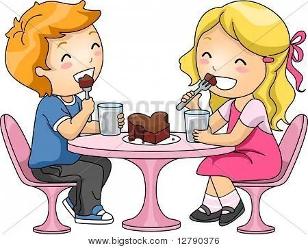 Vectores y fotos en stock de Ilustración de niños compartiendo un ...