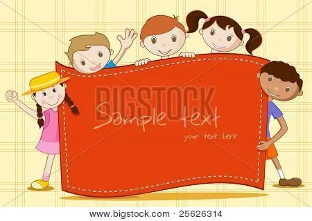 Vectores y fotos en stock de Ilustración de niños permanente con ... Vectores y fotos en stock de Ilustración de niños permanente con ...