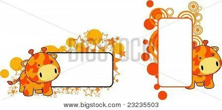 Vectores y fotos en stock de jirafa bebé dibujos animados de ...