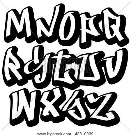 Vectores y fotos en stock de Letras del alfabeto de graffiti font ...