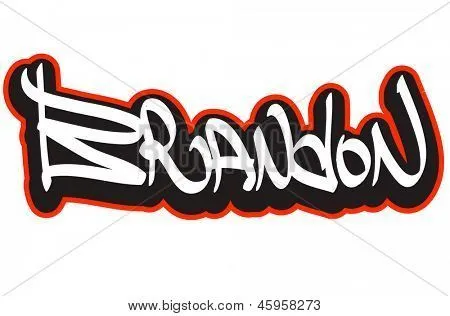 Brandon graffiti font style name. Hip-hop design template for t ...