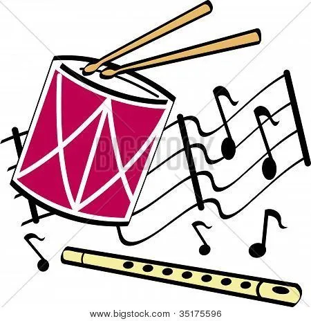 Vectores y fotos en stock de Notas musicales de flauta de tambores ... Vectores y fotos en stock de Notas musicales de flauta de tambores ...