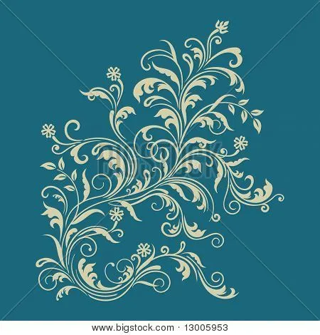 Vectores y fotos en stock de Ornamento floral en turquesa ...