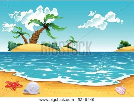Vectores y fotos en stock de Paisaje de dibujos animados | Bigstock