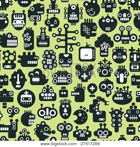 Vectores y fotos en stock de Patrón de dibujos animados robots ... Vectores y fotos en stock de Patrón de dibujos animados robots ...