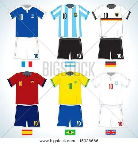 Vectores y fotos en stock de Resumen nacionales fútbol uniforme ...