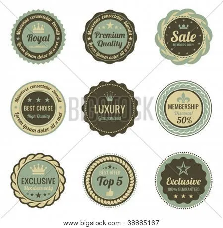 Vectores y fotos en stock de Set de etiquetas vintage. Estilo de ... Vectores y fotos en stock de Set de etiquetas vintage. Estilo de ...