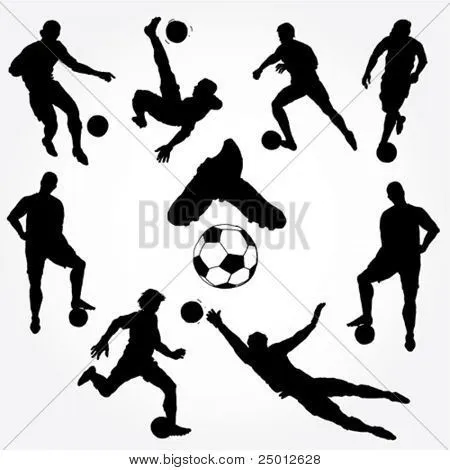 Vectores y fotos en stock de Silueta de jugadores de fútbol ...