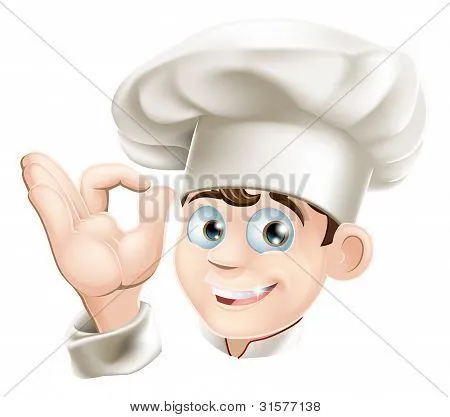 Vectores y fotos en stock de Sonriente Chef de dibujos animados ...
