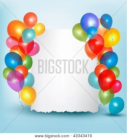 Vectores y fotos en stock de Vacaciones globos composición marco ... Vectores y fotos en stock de Vacaciones globos composición marco ...