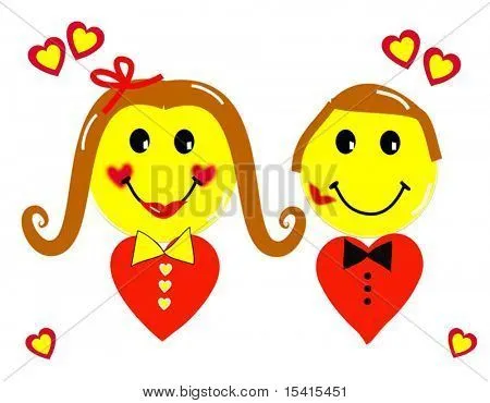 Vectores y fotos en stock de Vector cara feliz enamorados, versión ...