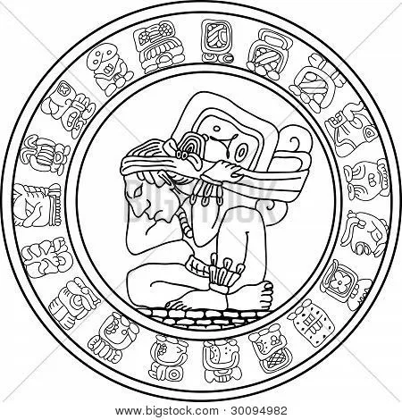 Calendario maya vectorizado gratis - Imagui