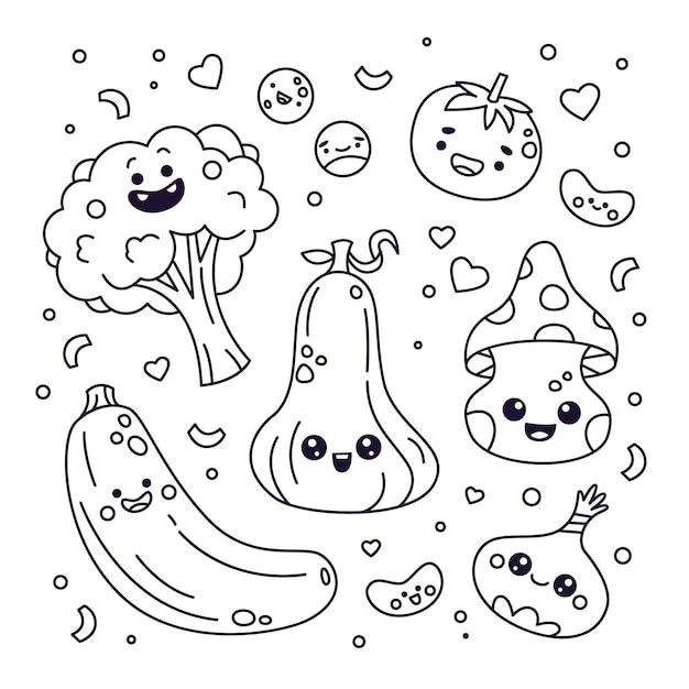 Vectores e ilustraciones de Colorear frutas para descargar gratis | Freepik