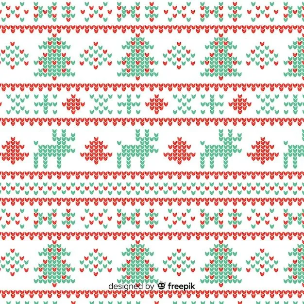 Vectores e ilustraciones de Patrones punto cruz navidad para descargar  gratis | Freepik