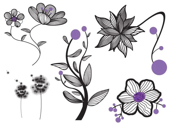 Flores violetas | Vectores | Vectores gratis | VectorFolio