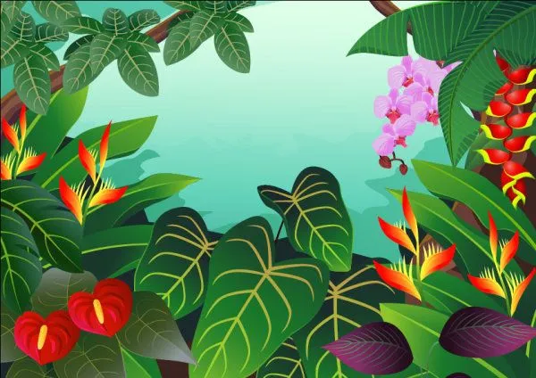Vectores de la selva, animales, plantas y más – Puerto Pixel ...