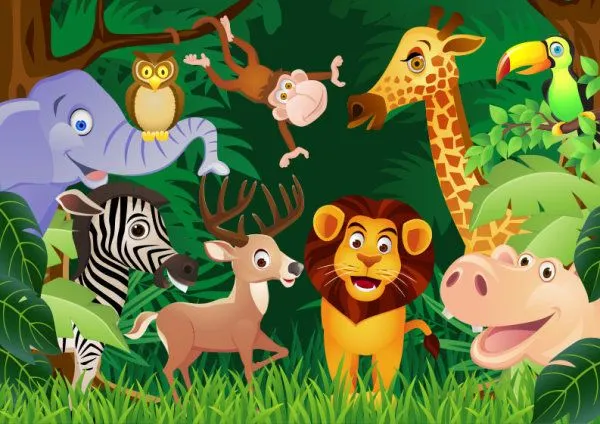 Dibujo animales selva infantil - Imagui