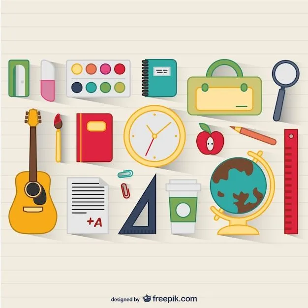 Vectores de últiles escolares | Descargar Vectores gratis Vectores de últiles escolares | Descargar Vectores gratis