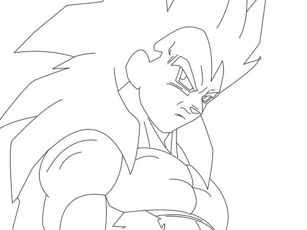 vegeta ssj4 line art by gokusuke on DeviantArt