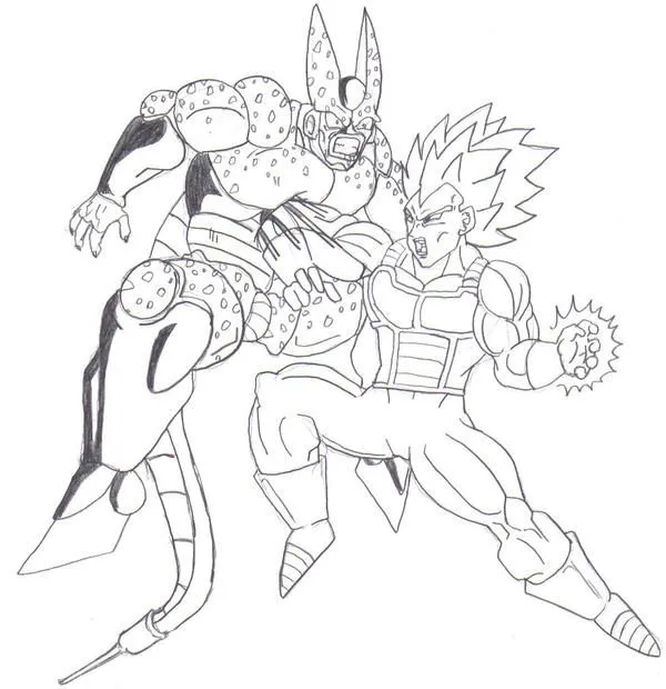 Vegeta vs Cell II by BoogieMan87 on DeviantArt