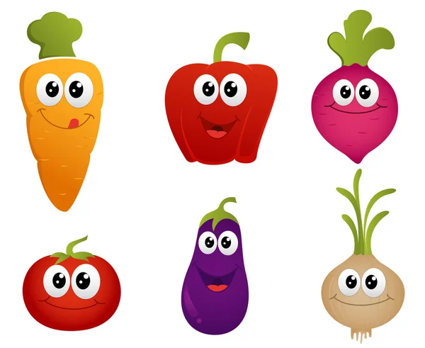 vegetales de divertidos dibujos animados — Vector stock © bejotrus ... vegetales de divertidos dibujos animados — Vector stock © bejotrus ...