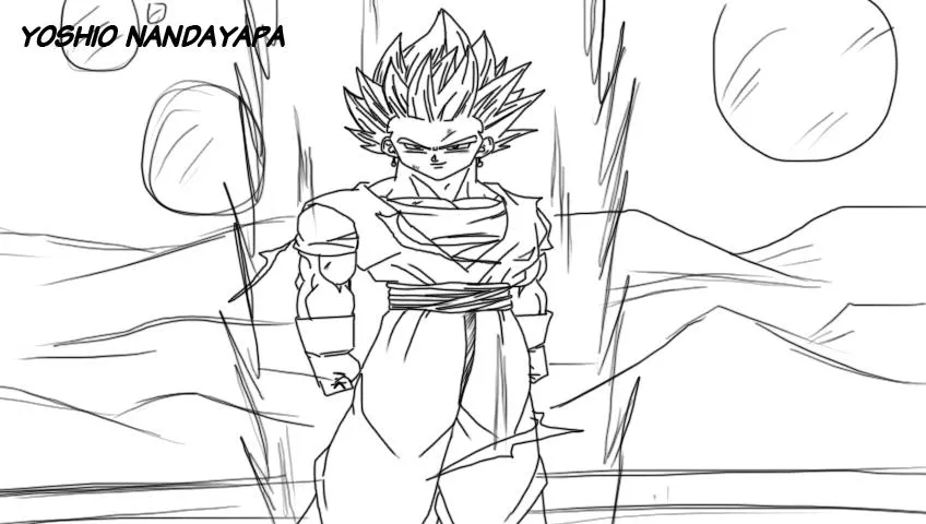 Vegito para colorear - Imagui