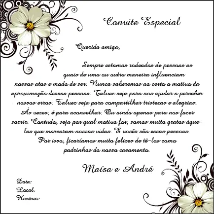 Veja Aqui Mensagens Para os Padrinhos Dizerem aos Noivos ... Veja Aqui Mensagens Para os Padrinhos Dizerem aos Noivos ...