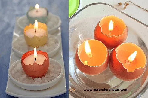 Aprender a Hacer - Manualidades para niños | Velas con cascaron de ...