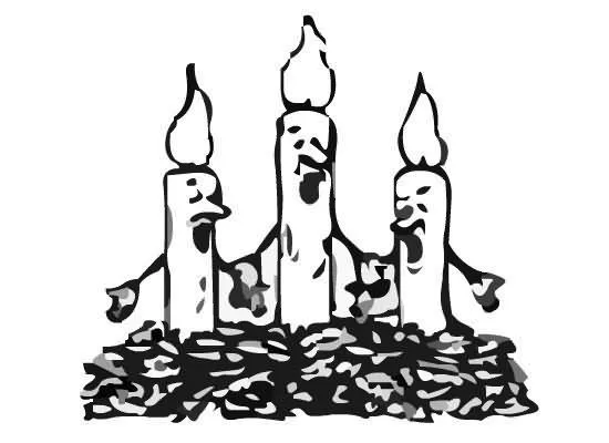 Tres velas de cumpleaños para colorear y pintar | Dibujos para ... Tres velas de cumpleaños para colorear y pintar | Dibujos para ...