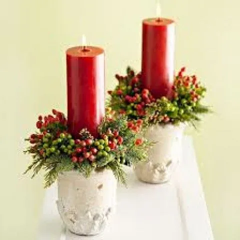 Velas decorativas para navidad 2015 - Manualidades