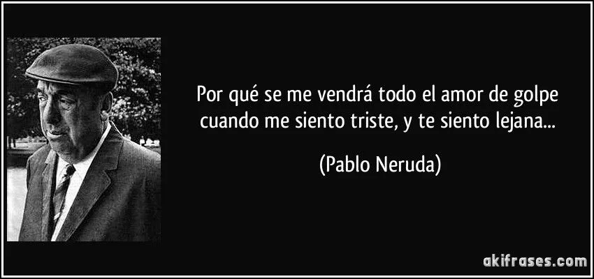 Por qué se me vendrá todo el amor de golpe cuando me siento...