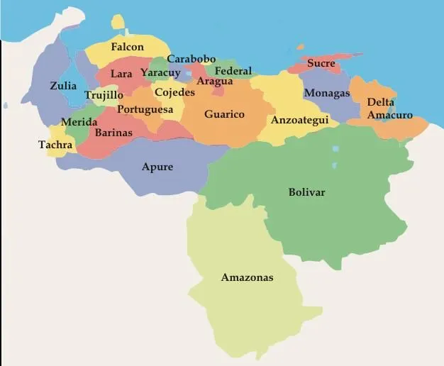 Imagen del mapa de venezuela a color - Imagui Imagen del mapa de venezuela a color - Imagui