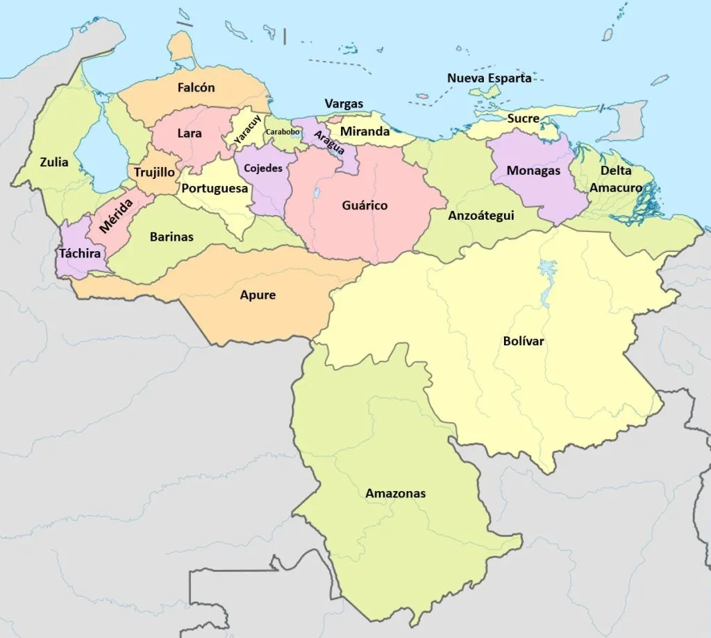 Cuántos estados tiene Venezuela? (listado y mapa) - Saber es práctico Cuántos estados tiene Venezuela? (listado y mapa) - Saber es práctico
